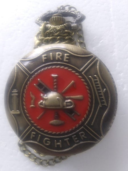 Pocket Watch! Fire Fighter on the Front Carousel 1