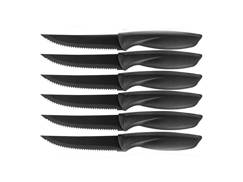 4/6/8Pcs High Quality Steak Knife Set Stainless Steel Serrated Dinnerware Carousel 1