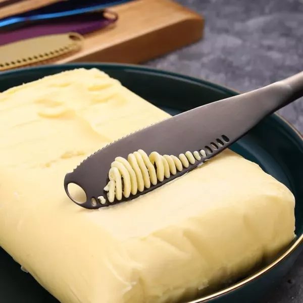 1PC Butter Knife With Holes Butter Knife With Cheese Jam Spatula Bread Knife Carousel 1