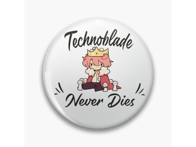 Technoblade Never Dies Soft Button Pin Funny Decor Badge Cartoon Metal Lapel Carousel 1