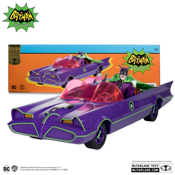 DC Batman Retro Collection Gold Label: Batmobile & The Joker (Batman 66) Carousel 1