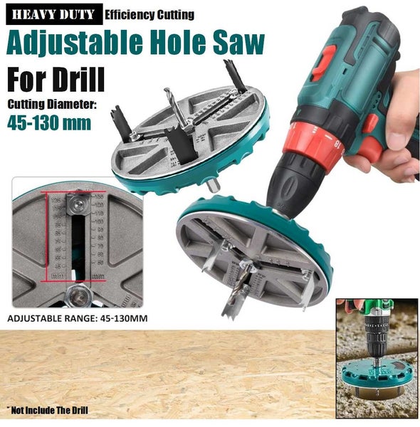 Metal Cutter Adjustable Hole Saw Sets 45-130mm *Local Buy* Carousel 1