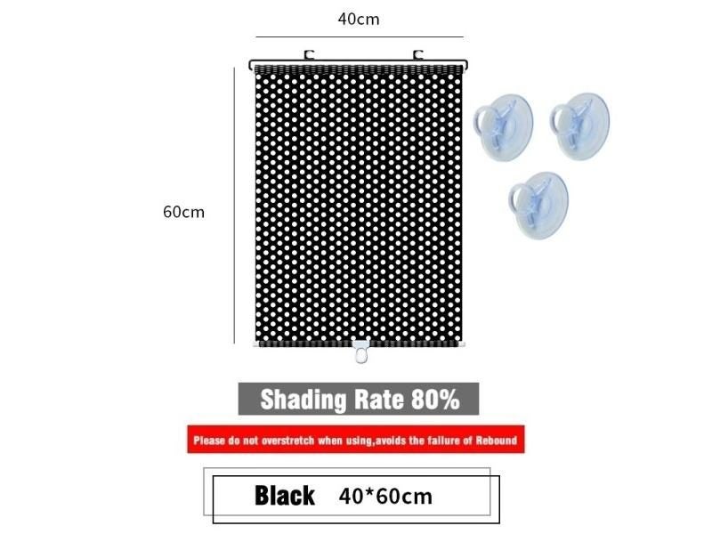 Universal Roller Blinds Suction Cup Sunshade Nail-free Blackout Curtain Car Carousel 1
