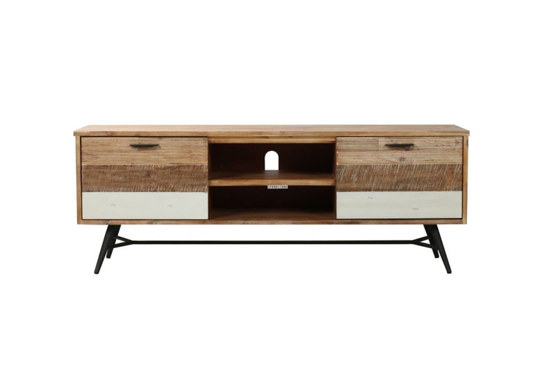 LEAMAN 1.6M Solid Acacia Wood TV Unit Carousel 1