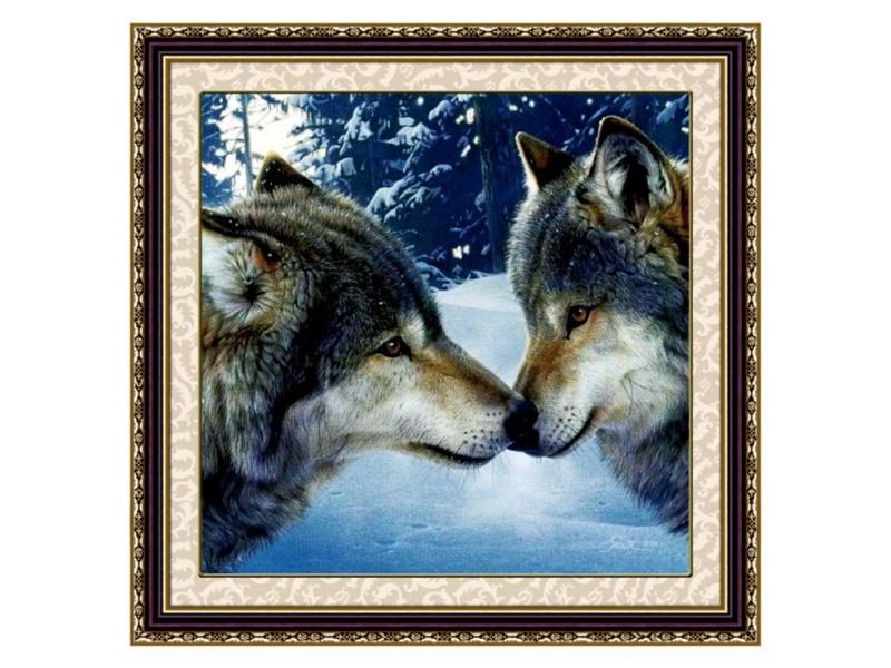 Needlework DIY Wolf Cross Stitch Kit For Embroidery Set Wolf Animal Pattern Carousel 2