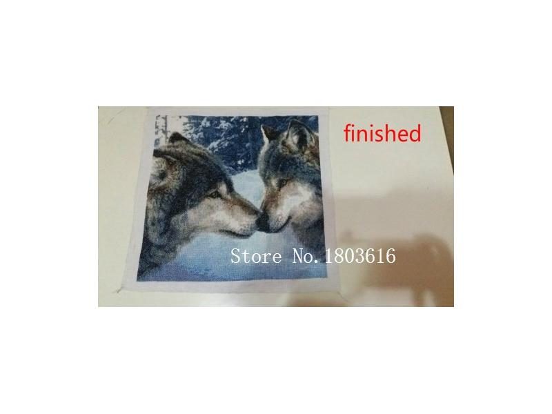Needlework DIY Wolf Cross Stitch Kit For Embroidery Set Wolf Animal Pattern Carousel 1