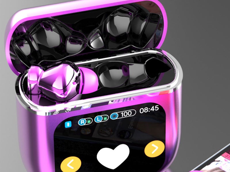 Bluetooth 5.4 Wireless Earbuds In Ear Headphones with Smart Charging Case Purple Carousel 2