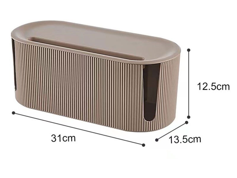 2 PCS Coffee Cable Wire Case Power Plug Socket Storage Organizer Boxes Carousel 3