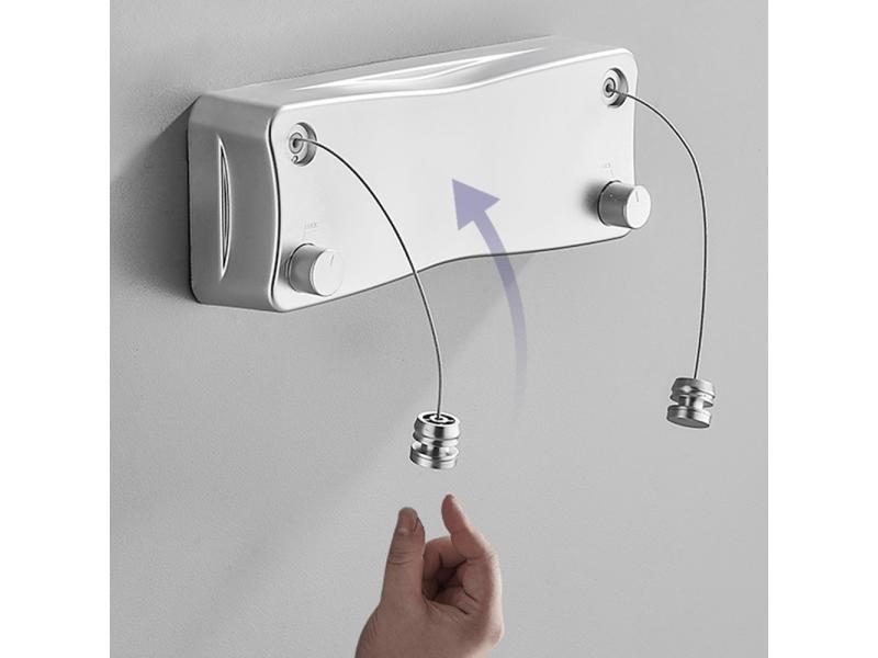 5.2M Retractable Clothesline With Double Line Stretch For Bathroom Carousel 2