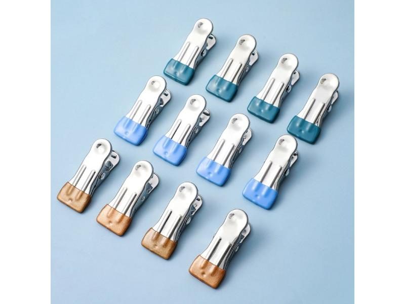 Stainless Steel Windproof Fixed Clothes Clip For Household Drying Carousel 2