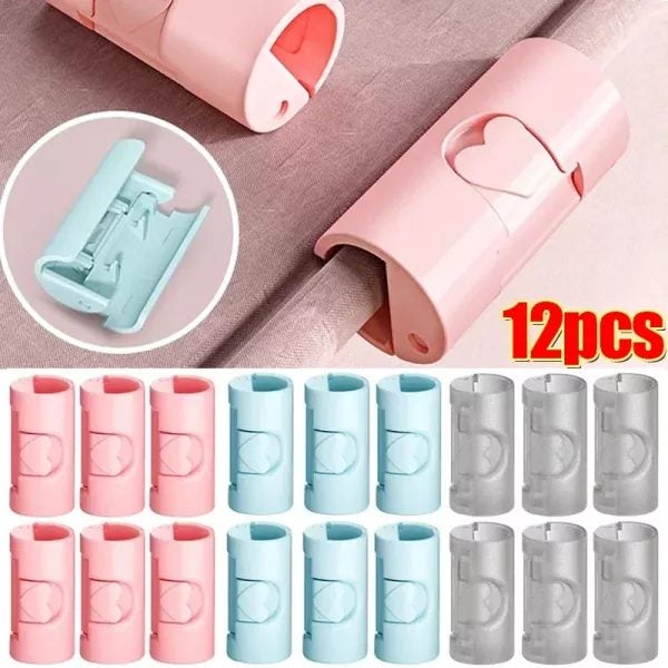 12Pcs Plastic BedSheet Clips For Quilt Blanket Carousel 2
