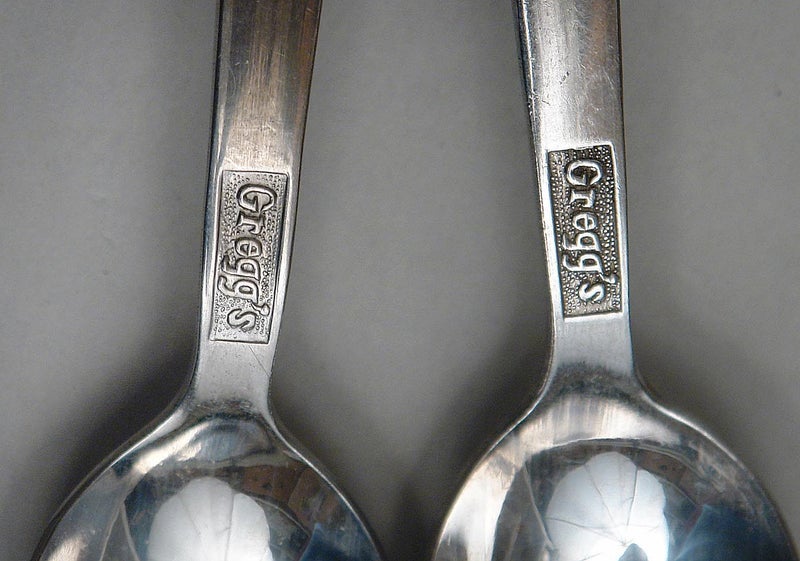 2 X OLD NZ GREGG'S COFFEE SPOONS Carousel 1