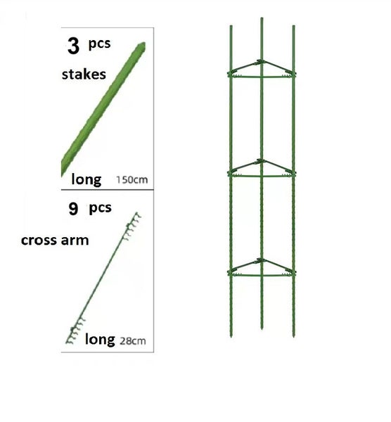 tomato plant triangle cage 1.5 M high adjustable frame climbing trainer Carousel 2