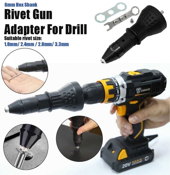 Rivet Nut Tool Kit Rivnut Tool Adapter Nut Rivet Gun *Local Clearance* Carousel 1