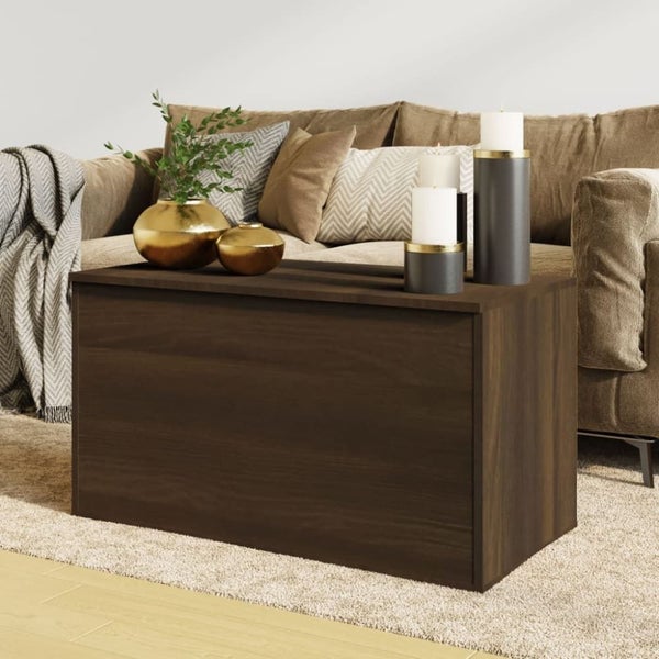 Storage Chest Brown Oak 84x42x46 Cm Engineered Wood Nopoka Carousel 1