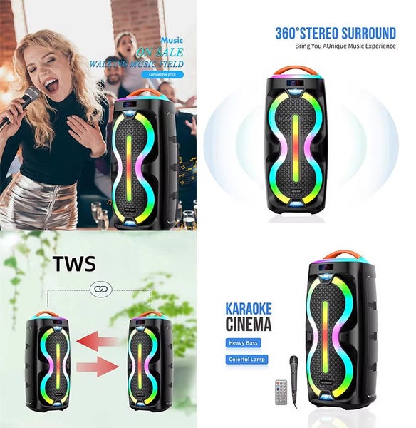 ABS-6201 Super Loud Bluetooth Wireless Speaker with Mic Carousel 1