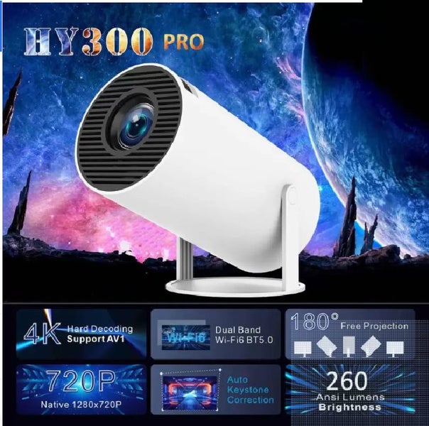 4K Projector HY300 Pro Android 11 Wireless Rotate Portable Projector64072465686274111