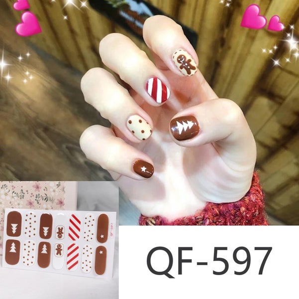 14 tips Christmas Nail Art Stickers Nail Wraps Random Pattern Buy 4 Get 1 Free Carousel 2