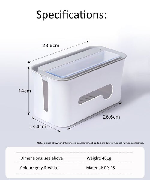 Cable Management Desktop Organiser Box Carousel 8