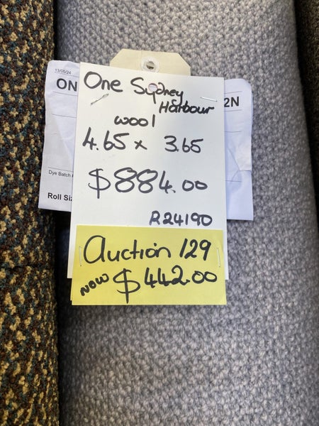 Auction 129- 2.45 x 4.00 metres Woolen Loop pile carpet. Carousel 1