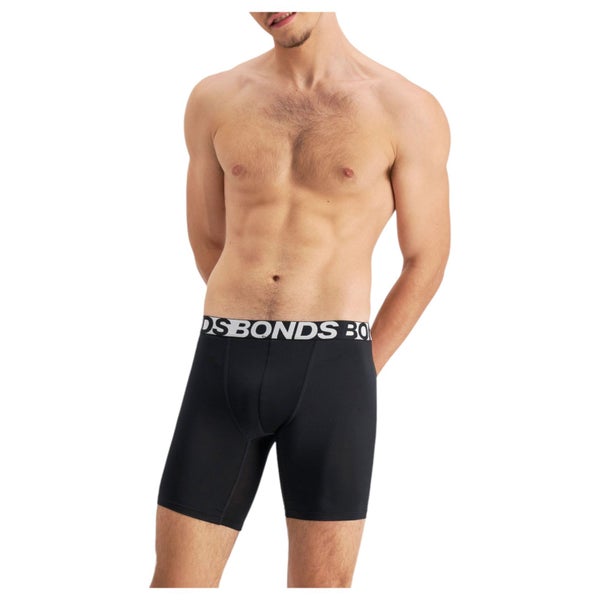 5 x Bonds Mens Active Everyday Long Trunks Black Underwear Carousel 1