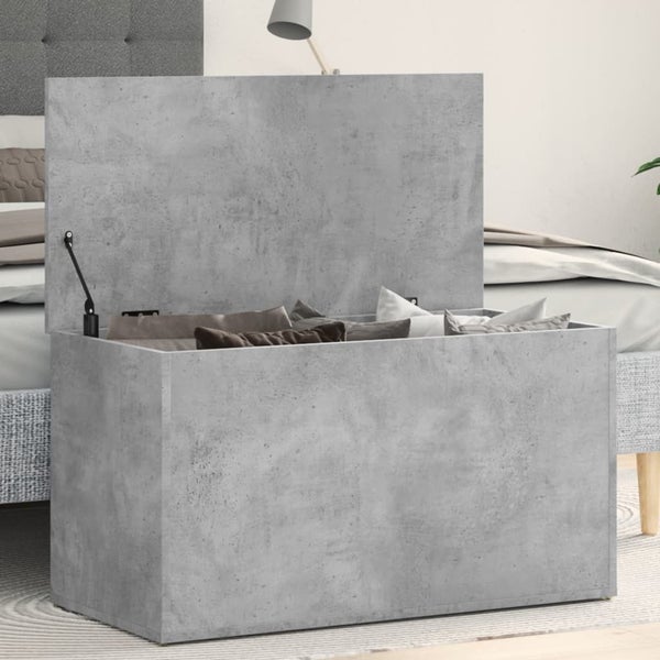 Storage Chest Concrete Grey 84X42x46 Cm Engineered Wood Blanket Boxes Carousel 8