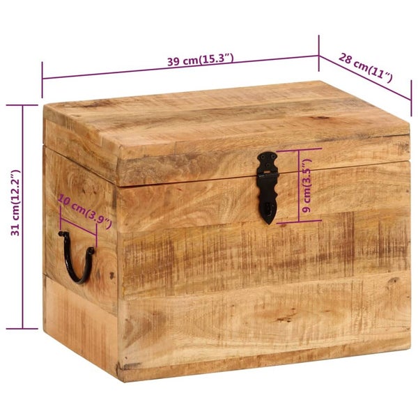 Storage Box 39X28x31 Cm Solid Wood Mango Storage Boxes Carousel 2