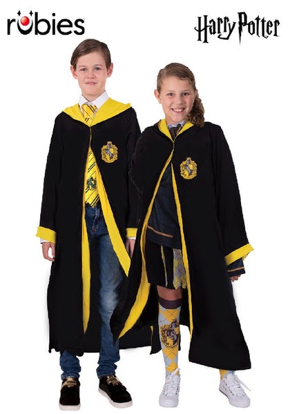 LICENSED HUFFLEPUFF CHILD HARRY POTTER ROBE HALLOWEEN COSTUME Carousel 1