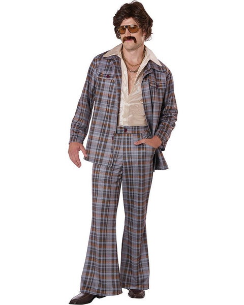 70s Plaid Stallion Leisure Suit Mens Costume Carousel 1