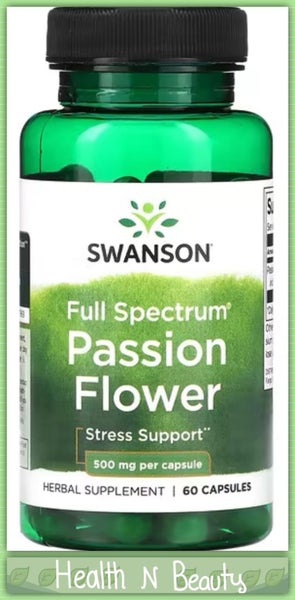 PASSION FLOWER 500 MG 60 CAPS ANXIETY, INSOMNIA, MENOPAUSE - BB0627 Carousel 1