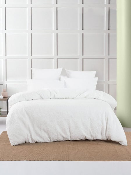 Super King Duvet Cover Set - Mikkel by Resene (Alabaster) Carousel 1