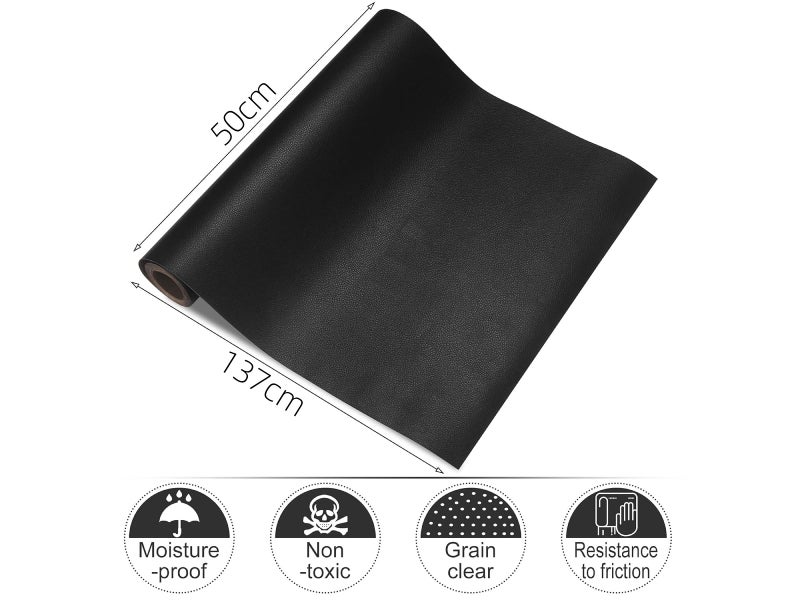 Leather Repair Patch Self-Adhesive for Furniture, Sofas, Car Seats Black62948102221441114