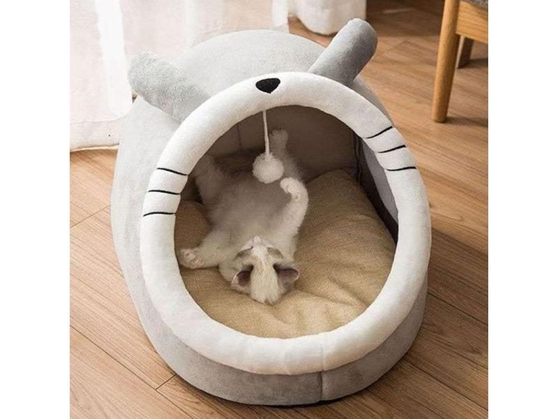 Cat Bed House Kennel Nest Round Pet Sleeping Cave Kitten Beds Pet Basket Carousel 1