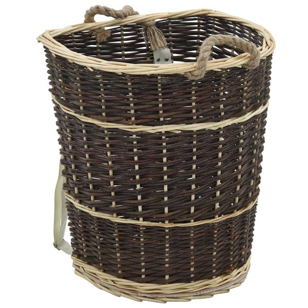 Firewood Backpack With Carrying Belts 44.5X37X50 Cm Natural Willow Xnlkit Carousel 1