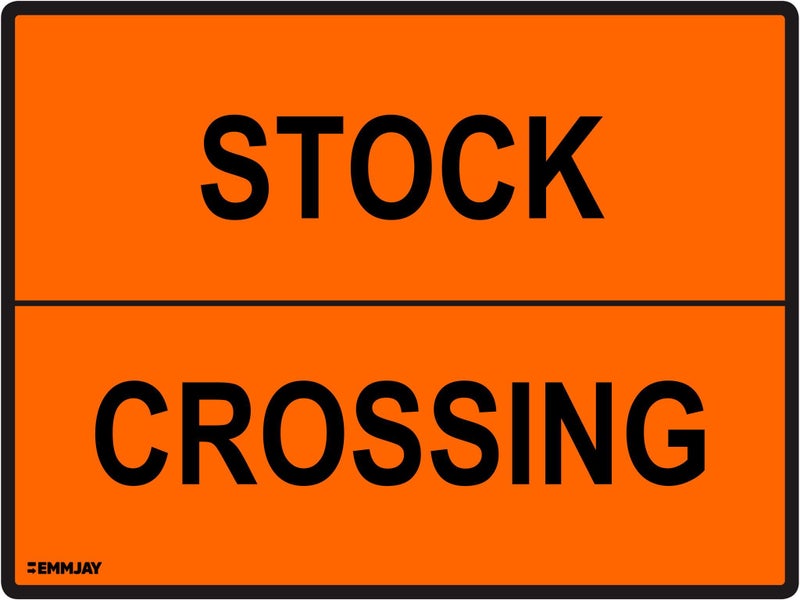 239 EMMJAY - NZ made -ACM (400x600mm) Stock crossing sign folding Carousel 1