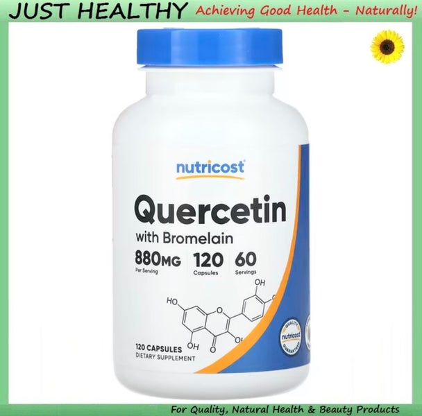 QUERCETIN + BROMELAIN - 520 mg PER CAP - 120 VEGE CAPS Carousel 1