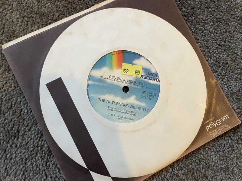 The Afternoon Delights - General Hospi-tale & Instrumental - 7" VINYL $3 Res! Carousel 1