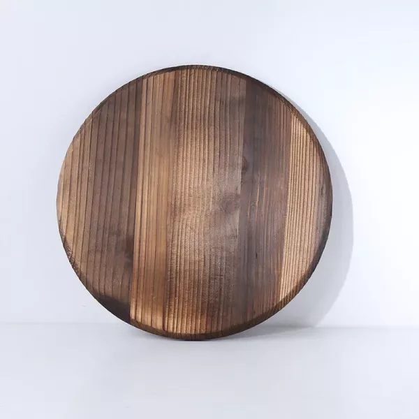 Handmade Fir Anti-scalding Pot/wok Lid Wooden With Hypotenuse Iron Carousel 1