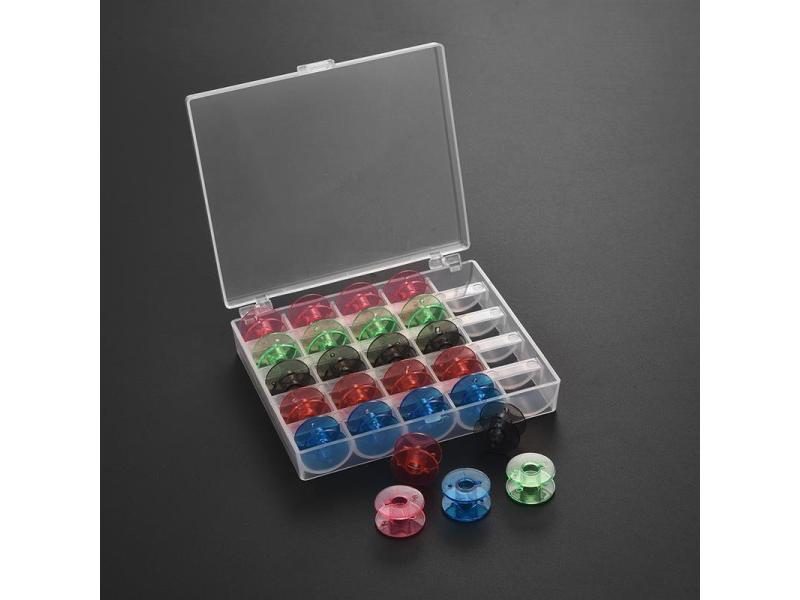 25Pcs/Set Sewing Machine Bobbins Box Set Storage Box Carousel 1