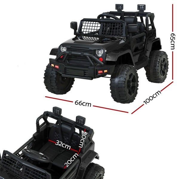 Ride On Car Electric 12V Toys Jeep Battery Remote Control Black Kids Ride On To Carousel 2