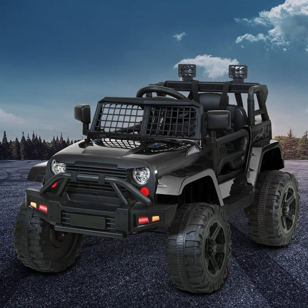 Ride On Car Electric 12V Toys Jeep Battery Remote Control Black Kids Ride On To Carousel 7