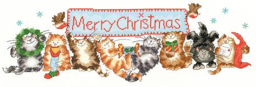 Bothy Threads Cross Sticth Kit - Merry Catmas Carousel 1