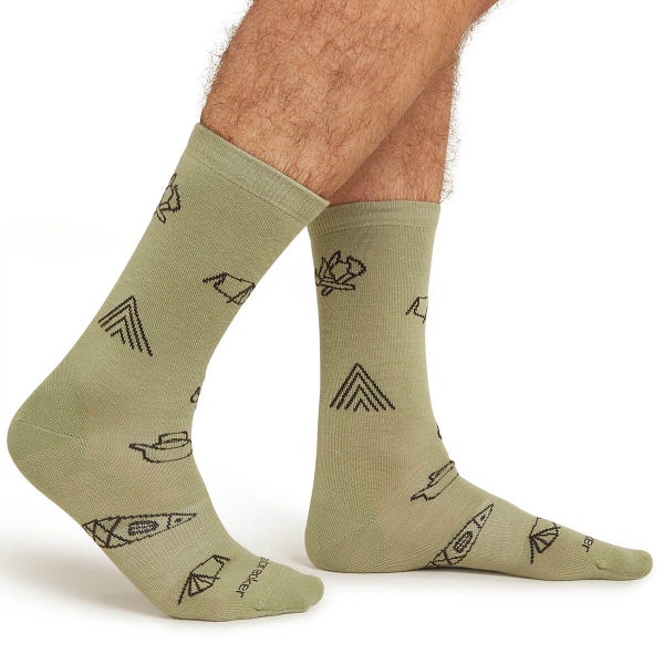 Icebreaker Men's Merino Lifestyle Ultralight Cushion Camp Essentials Crew Soc... Carousel 2