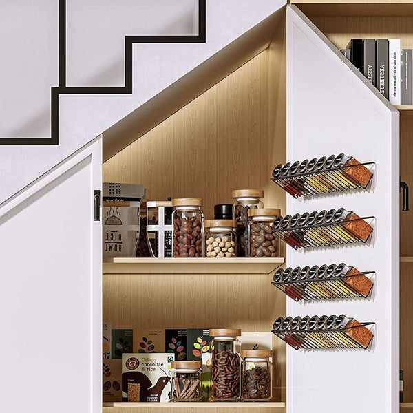 Four-Tier Wall-Mounted Kitchen Spice Rack Carousel 5