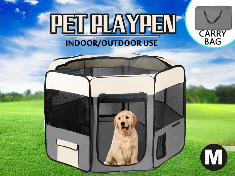 8 Panels Dog Pen Playpen Carousel 11