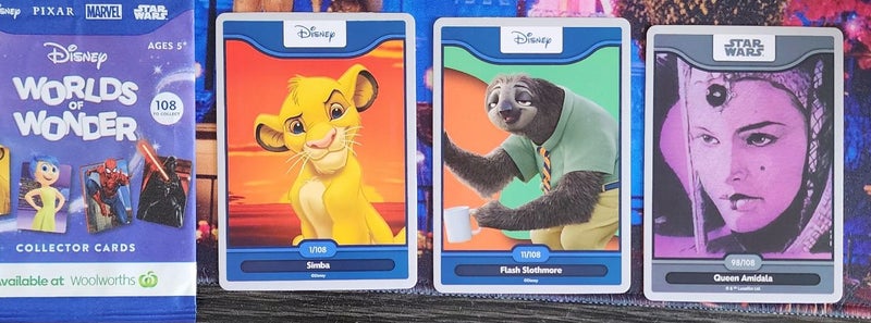Woolworths Disney World of wonder cards x3 Carousel 1