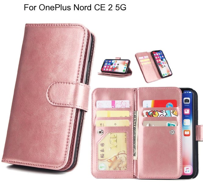 OnePlus Nord CE 2 5G Case triple wallet leather case 9 card slots Carousel 1