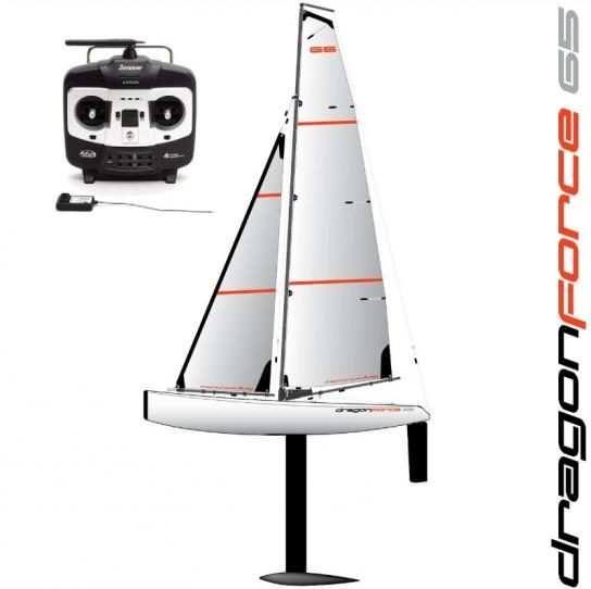 Joysway Dragon Force DF65 V7 Racing Yacht RTR White (Incl. Radio) **NEW IN BOX** Carousel 1