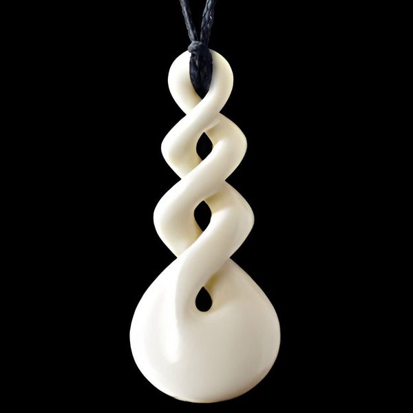 Large Triple Twist, hancrafted bone pendant Small Carousel 1