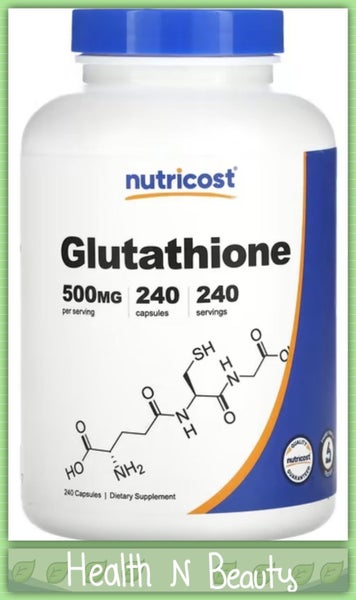 L-GLUTATHIONE REDUCED 500 mg 240 CAPS - GF & NON GMO - E0427 Carousel 1